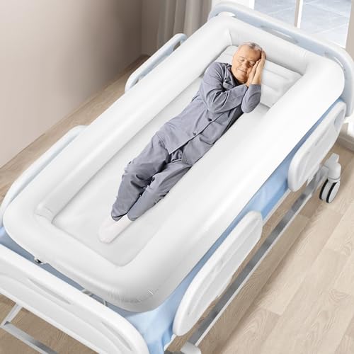 Medical Inflatable Bathtub Portable Bed Electric air Pump Water Bag air Cushion Next to The Bathtub Suitable for Disabled, Elderly, bedridden Patients, Elderly, Disabled People