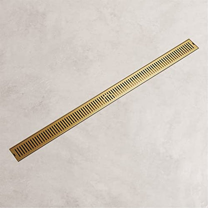 VIGO Elan 36 in. Linear Shower Drain in Matte Brushed Gold - VG07003MG - color: Matte Brushed Gold, size: 36 in.