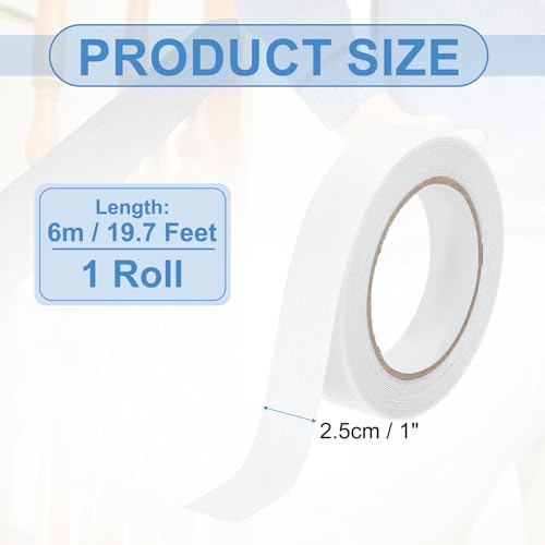 PATIKIL 1 Inch x 20 Feet Non-Slip Grip Tape, Waterproof Non-Abrasive Traction Tape Self-Adhesive Cushion Pad Strips for Handrails Game Controllers Ovens- 1 Roll (Clear) - color: Clear, size: 1 Inch x 20 Feet