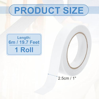 PATIKIL 1 Inch x 20 Feet Non-Slip Grip Tape, Waterproof Non-Abrasive Traction Tape Self-Adhesive Cushion Pad Strips for Handrails Game Controllers Ovens- 1 Roll (Clear) - color: Clear, size: 1 Inch x 20 Feet