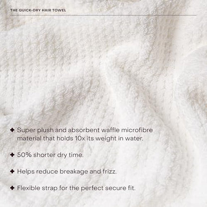 Everist Quick Dry Hair Towel | Microfiber, Reduces Breakage | Microfiber Hair Towel | 50% Shorter Dry Time | Reduces Hair Breakage | Flexible Strap for a Secure, Hands Free Fit