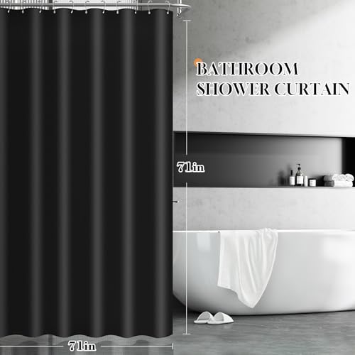 Bathroom Sets with Shower Curtain and Rugs, 22 Pcs Black Bathroom Accessories with Trash Can, Waterproof Shower Curtain, Bathroom Rugs Super Absorbent, Modern Bathroom Sets Complete Decor - size: 10Pcs Bathroom Set