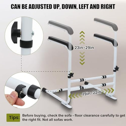 Couch Stand Assist, Height and Width Adjustable Chair Assist, Help The Elderly、Disabled and Pregnant Women to Stand, for Sofas、Toilets, Couch Rails for Elderly Adults Safety, Non-Slip