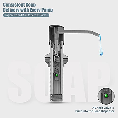 Kitchen Faucet with Soap Dispenser, LED Kitchen Faucet, Faucet for Kitchen Sink, Single Handle Stainless Steel Camper Farmhouse RV Sink Faucets with Pull Down Sprayer, Nickel Brushed - color: B-Brushed Nickel, style: Contemporary