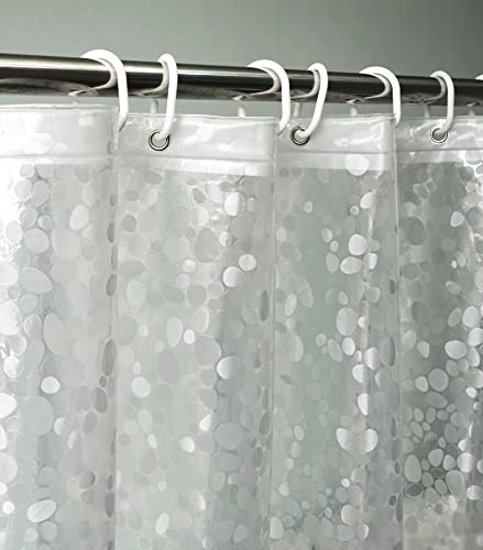 AooHome 36x72 Inch Stall Size Shower Curtain Liner, EVA Shower Curtain 3D Pebble Pattern with 3 Bottom Magnets, Heavy Duty, Water Repellent, Semi Transparent - color: Semi Transparent, size: 36"W x 72"L (Pack of 1)