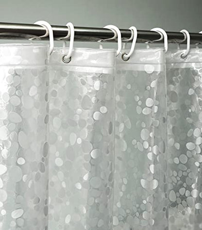 AooHome 36x72 Inch Stall Size Shower Curtain Liner, EVA Shower Curtain 3D Pebble Pattern with 3 Bottom Magnets, Heavy Duty, Water Repellent, Semi Transparent - color: Semi Transparent, size: 36"W x 72"L (Pack of 1)