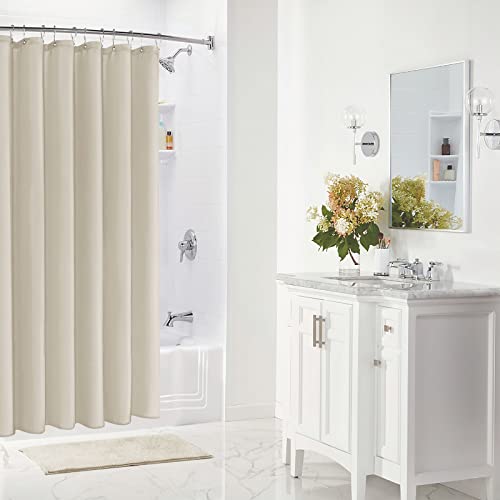 Beige Fabric Waterproof Shower Curtain or Liner, 36 x 72 | Fabric Shower Curtain Liner, Soft Cloth, Hotel Quality, Modern Style, Water-Resistant, Machine Washable - color: Fabric-beige, size: 36"W x 72"L (Pack of 1)
