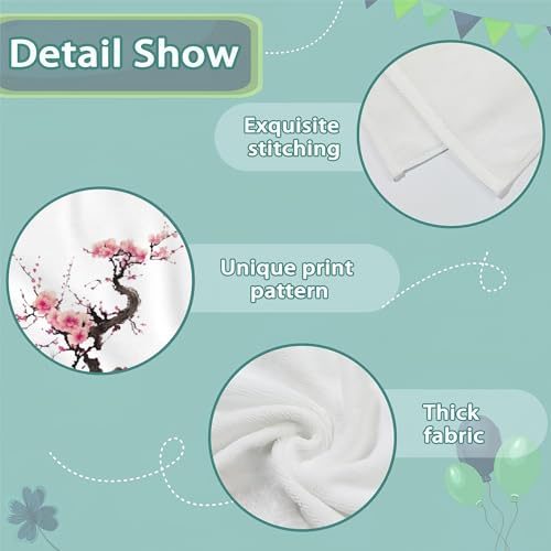 2 Pack Pink Cherry Blossom Hand Bath Towel,Spring Sakura Flowers Hand Towel Set of 2 Fingertip Towel Bathtub Decorative Kitchen Towel Highly Absorbent SPA Gym 14x28 Inch