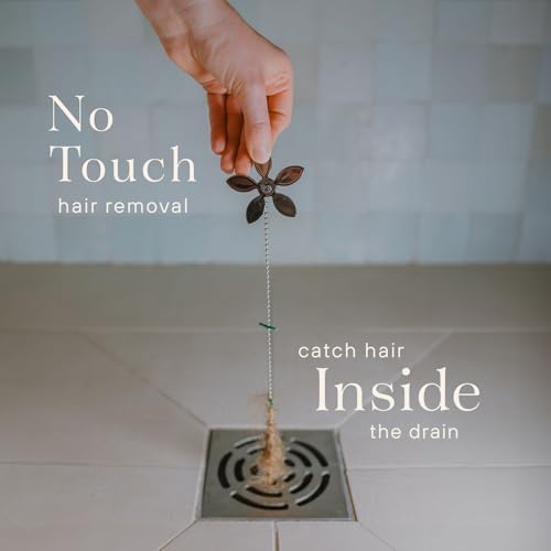 Shower Drain Hair Catcher – Disposable Bathroom Hair Trap, Easy to Install in Shower Drain Cover, Helps Prevent Clogs – As Seen on Shark Tank – Silver Flower (2-Pack) - color: Silver Flower, size: 2 Count