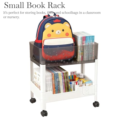 2 Tier Rolling Cart with Wheels for Under Desk Storage, Heavy Duty Plastic Short Small Utility Cart for Small Space Bathroom Vanity Makeup Organizer Pantry, 4.7'' Deep Baskets for Tall Bottles - size: 2-tier