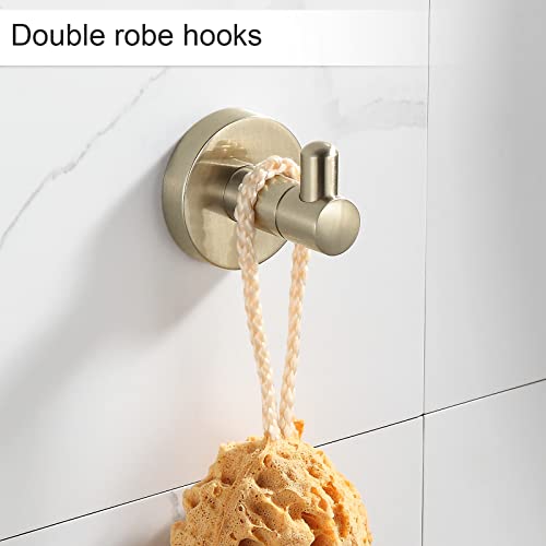BGL Bathroom Accessory Set Brushed Gold 4 Pieces Towel Rack Set - color: Brushed Gold, size: 4 PIECES