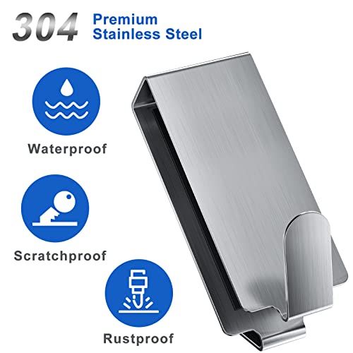 Shower Door Hooks, Shower Hooks for Towels, Heavy Duty Drilling-Free Double Sided Towel Hooks for Bathroom Frameless Glass Door, Over the Door Towel Hooks, 3 Packs - size: 3 Pack