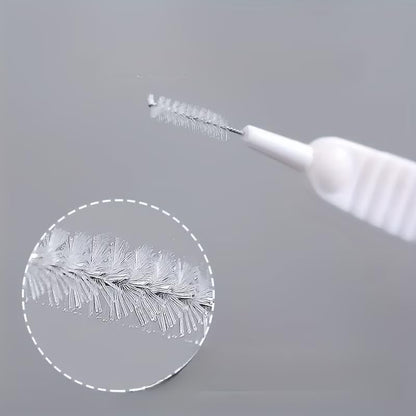30PCS Shower Head Cleaning Brush Set - Crevice Cleaner for Bathroom Use | White nylon 30 brushes clean shower heads, faucets, grout & crevices. Scratch-free. For kitchens, bathrooms & year-round.