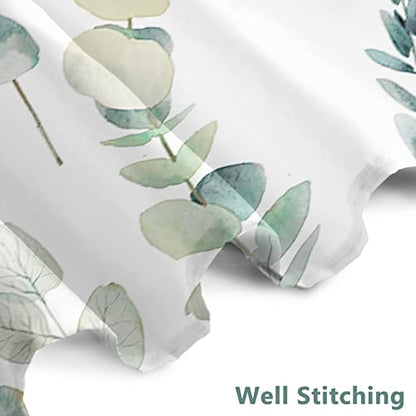 AWERT Small Half Size Stall Shower Curtain with 6 Hooks Green Leaves Shower Stall Curtain 36 x 72 Boho 36 inch Shower Curtain for Bathroom/RV and Camper - color: Sage Green, size: 36"W x 72"L (Pack of 1)