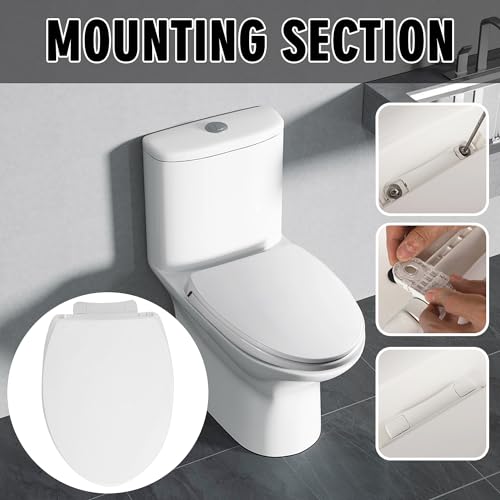 SS113/SS114 Toilet Seat Replacement Compatible with TOTO,Elongated Toilet Seat Soft Close,Traditional Toilet Seat Replacement,Toilet Lid Slow Close Quiet No Slam, Heavy Duty Elongated Toilet, White