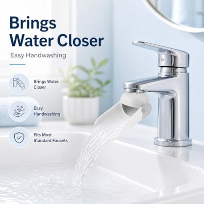 Faucet Extender for Toddlers, Sink Extender for Bathroom & Kitchen,Tap Extension for Easy Hand Washing(Grey) - color: Grey
