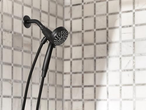 Moen 26100BL Engage 3.5" Handheld Showerhead, Magnetix, Black | 3.5" spray face, 6 spray settings, Magnetix docking system, detachable handheld design, matte black finish - color: Matte Black, size: Showerhead