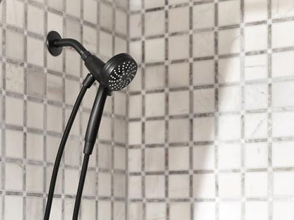 Moen 26100BL Engage 3.5" Handheld Showerhead, Magnetix, Black | 3.5" spray face, 6 spray settings, Magnetix docking system, detachable handheld design, matte black finish - color: Matte Black, size: Showerhead