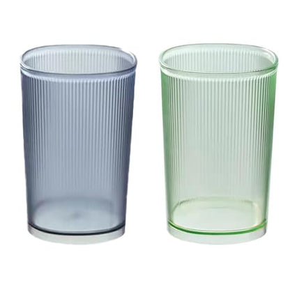 Unbreakable Cup, Bathroom Tumbler, Plastic Toothbrush Holder, Tumbler Cup, Bathroom Cups,Makeup Brush Holder,Set of 2 Reusable Drinking Glasses. (Blue & Green) - color: Blue & Green