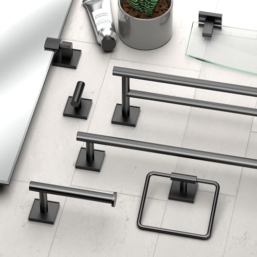 Gatco 5612MX Mode Towel Ring, Matte Black - color: Matte Black, style: Mode