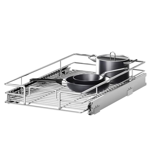 Pull Out Cabinet Organizer 10½" W x 21½" D, Heavy Duty Cabinet Pull Out Shelves, Slide Out Drawers Organization for Kitchen Cabinets Bathroom - color: 1 Tier, size: 10½"W x 21½"D