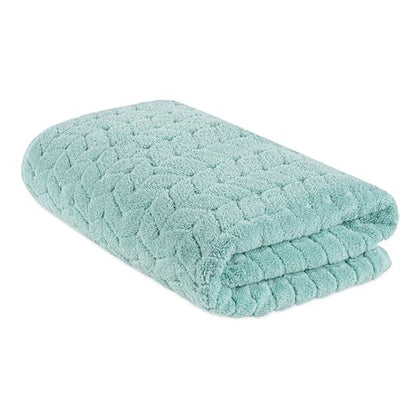 BAGNO MILANO Turkish Cotton Bath Towels, Hand Towels - Soft Plush Jacquard Collection - Highly Absorbent Towel Set (Aqua Green, Bath Sheet 35x70) - color: Aqua Green, size: Bath Sheet 35x70