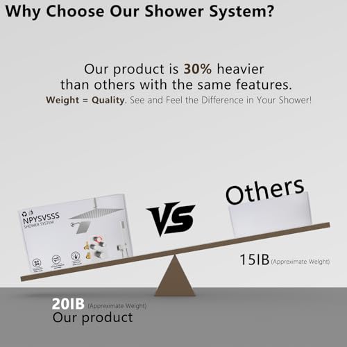 Dual Shower Heads Shower System with 16" Ceiling Mounted Rain Shower Head & 6" Wall Mounted Head Full Body Shower System 3 Way Thermostatic Shower Valve Can All Run Together, Brushed Nickel - color: Brushed Nickel, style: 16inch+6inch