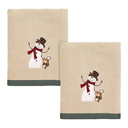 Avanti Linens - Hand Towel, 100% Cotton Velour, Holiday Decor, Set of Two (Friends Gather Collection) - size: Small