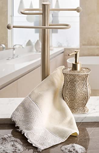 Creative Scents Victoria Liquid Hand Soap Dispenser for Bathroom with Pump | Decorative Beige Countertop Lotion Dispenser - style: Soap Dispenser
