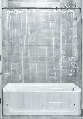 iDesign Vinyl Shower Curtain Liner, 72" x 84", Clear | 12 Grommets, Weighted Magnets - style: Pack of 1