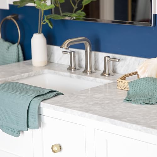 GILDEN TREE Waffle Towels Wash Cloths for Showering, Exfoliating Washcloth Face Towels, Quick Dry Towel Cotton Washcloths Set of 4, Classic Style (Seafoam) - color: Seafoam, size: Washcloth (4 Pack)