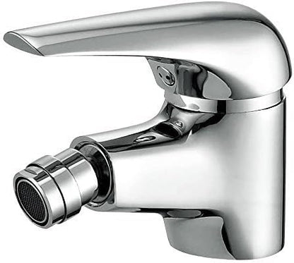 Bidet Faucet with Single Hole-Solid Brass Ceramic Valve Bidet Toilet Attachment for Hot and Cold Water (Chrome)