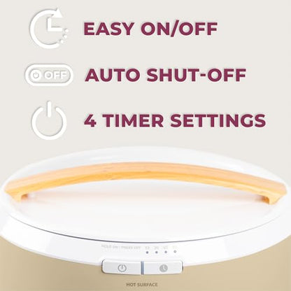 Zadro Large Aromatherapy Towel Warmer Bucket - with Essential Oil Wood Disk for Spa and Bathroom, Luxury Stainless Steel Towel Heater, Auto Shut off, Fits 2 large Towels, Blanket, Bathrobe, PJs