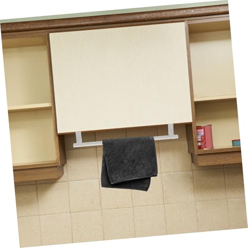 Healifty Stainless Steel Over Door Towel Rack Versatile Towel Storage Holder for Cabinets Bathrooms Accommodates Multiple Towels for Space Saving Areas