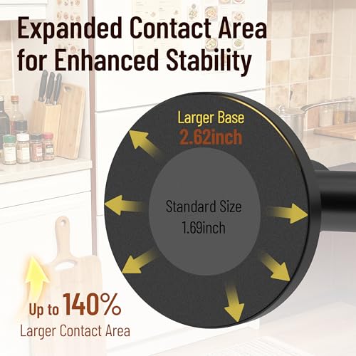 Magnetic Towel Bar, Adjustable Towel Rod, Matte Black, 1 Pack | Larger Magnetic Base, Non-Slip, Hidden Magnet, 304 Stainless Steel Magnetic Towel Holder for Refrigerator, Dishwasher, Oven - color: Magnetic–black