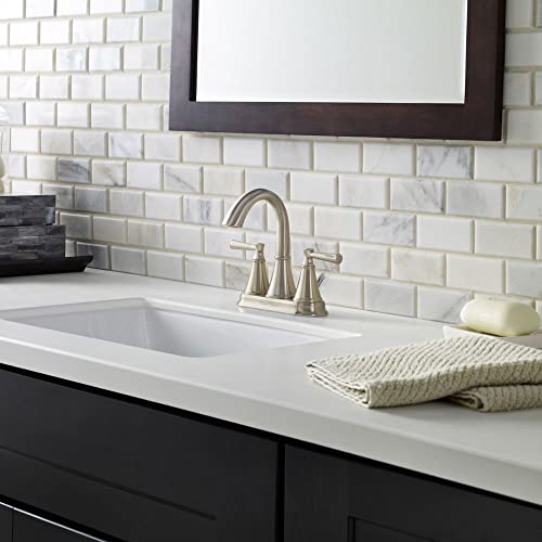 Pfister, LF-048-CRKK, Cantara Double Handle 1.2 GPM Centerset Bathroom Faucet, Brushed Nickel