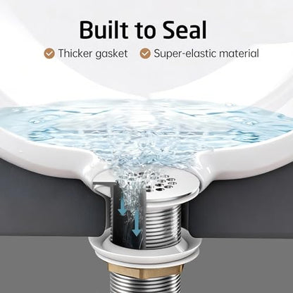 KES Bathroom Sink Grid Drain Without Overflow, Faster Drainage, Chrome | Anti-Clog Grid, Polished Chrome Vanity & Vessel Drain Strainer, Solid Stainless Steel & Brass, S2021D-CH - color: Polished Chrome