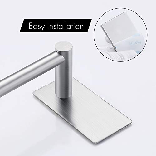 KES Adhesive Towel Bar 9-Inch No Drill Towel Bar Towel Rack for Kitchen SUS304 Stainless Steel Brushed Finish, A7000S23-2 - color: Grey (Brushed Finish), size: 9 Inch