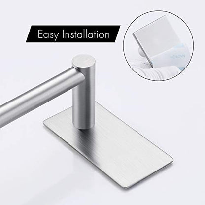 KES Adhesive Towel Bar 9-Inch No Drill Towel Bar Towel Rack for Kitchen SUS304 Stainless Steel Brushed Finish, A7000S23-2 - color: Grey (Brushed Finish), size: 9 Inch