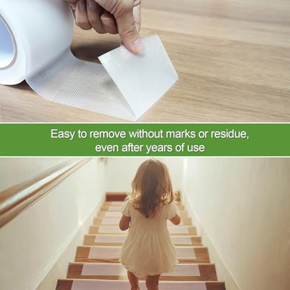 LLPT Grip Tape 6" x 16.5 Ft Clear Heavy Duty Anti Slip Tape | Waterproof, Deep Diamond Anti-Slip Texture, Strong Adhesion for House Stairs Ladders Bathroom Floor Steps Staircase Tread - size: 6" x 16.5 Ft