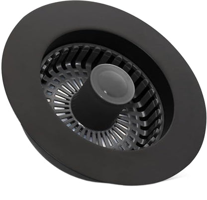Kitchen Sink Drain Stopper Black Sink Strainer Kitchen Sink Drain Strainer | Drain Stopper 3 in 1 Pop Up with an Extra Basket Sink Drain Strainer Black, Kitchen Sink Stopper for US Standard 3-1/2 Inch - color: Model E Copper Black