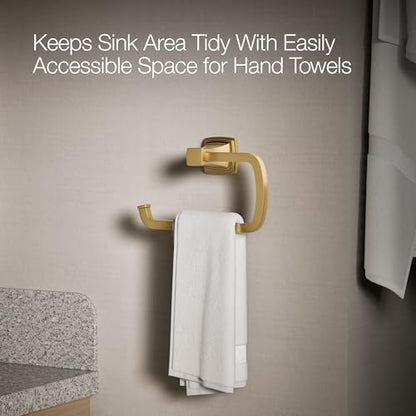 KOHLER RIFF™ TOWEL RING - color: Vibrant Brushed Moderne Brass, style: Towel Ring