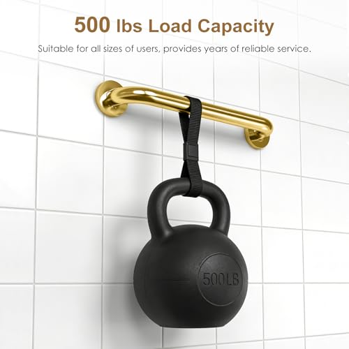 Grab Bar Bundle Gold for Commercial Residential Restrooms - ADA Compliance - 304 Stainless Steel -1.5" Diameter - 18", 36", 42" - Pack of 3 - color: Gold