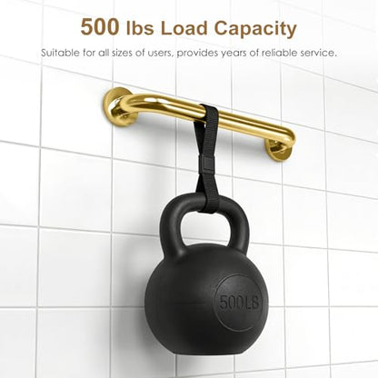 Grab Bar Bundle Gold for Commercial Residential Restrooms - ADA Compliance - 304 Stainless Steel -1.5" Diameter - 18", 36", 42" - Pack of 3 - color: Gold