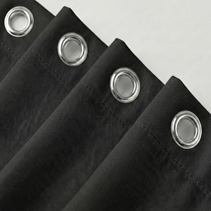 Waterproof Fabric Shower Curtain Liner, TPU Coated, PEVA-Free & Odorless, Hotel Quality, 3 Magnets, Rust-Proof Metal Grommets, Machine Washable, Black, 36x72 Inch - color: Black, size: 36"W x 72"L (Pack of 1)