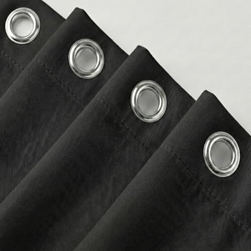 Waterproof Fabric Shower Curtain Liner, TPU Coated, PEVA-Free & Odorless, Hotel Quality, 3 Magnets, Rust-Proof Metal Grommets, Machine Washable, Black, 72x72 Inch - color: Black, size: 72"W x 72"L (Pack of 1)