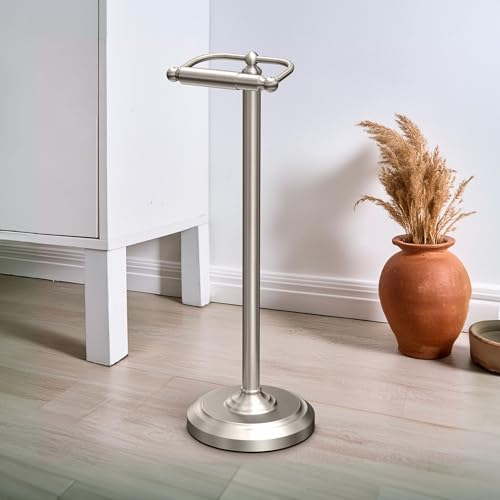 Gatco 1436SN Pedestal Toilet Paper Holder, Satin Nickel - color: Satin Nickel