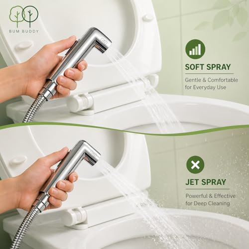 Handheld Bidet Sprayer for Toilet - Bum Gun Bidet Sprayer Kit with Adjustable Pressure, Bathroom Bidet Attachment, Cloth Diaper Sprayer, Feminine Wash, Easy Install - style: NYLON NUT