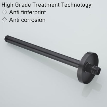 RANDOM Straight Shower Arm with Flange Oil Rubbed Bronze 12 Inches Ceiling Mount Shower Head Extension Arm Ceiling-Mounted For Fixed Shower Head.RD-91038-12-ORB - color: 12″Oil Rubbed Bronze(Round Flange)