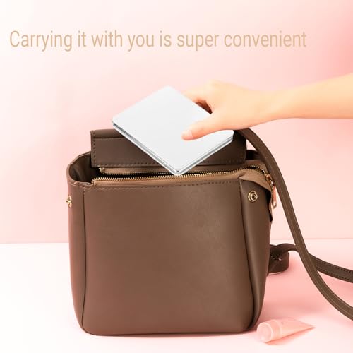 Portable Makeup Mirror Double-Sided - 1 Pcs Daily Beauty Tool, Purse Accessory - color: Rectangle